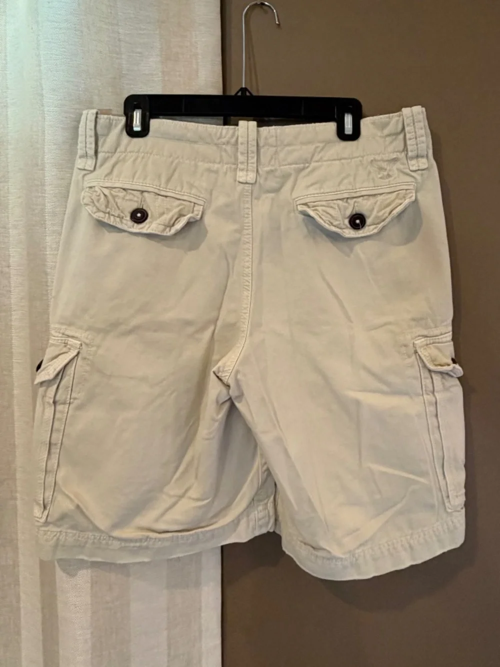 Vintage Men's American Eagle Cargo Shorts Ivory Classic Length, Size 32